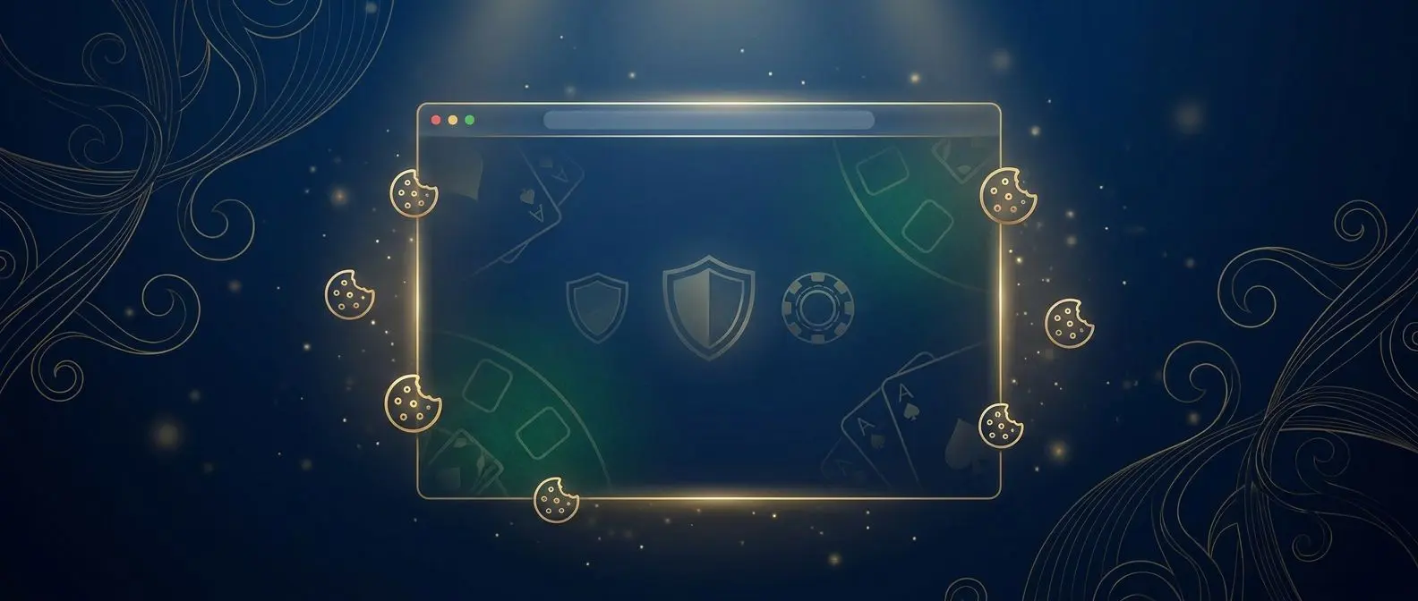 Informační banner o cookies s motivem bezpečnosti a herního rozhraní BetX