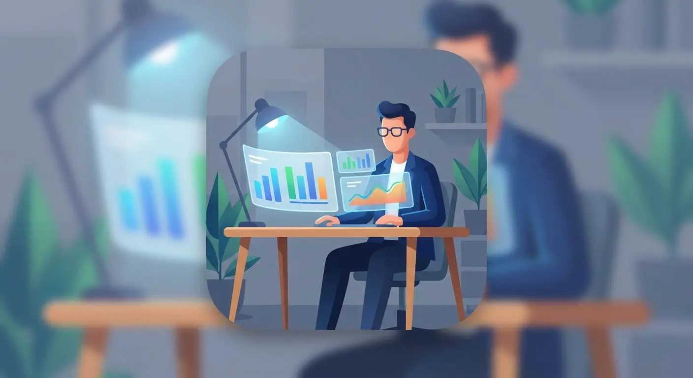 Ilustrační ikonka analytika hodnotícího číselné hry