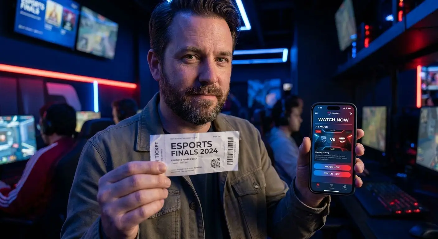 Hráč drží papírový tiket a mobil s online rozhraním BetX